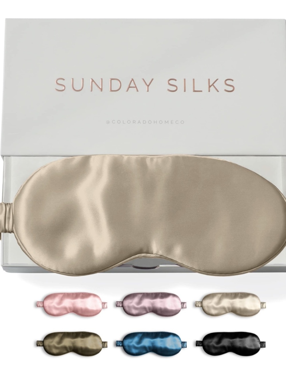 Champagne Silk Sleep Mask by